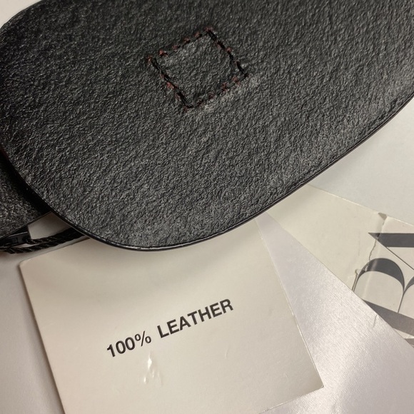 NWT. Zara Black Leather Belt with Metal Buckle. Size 30. main image 8